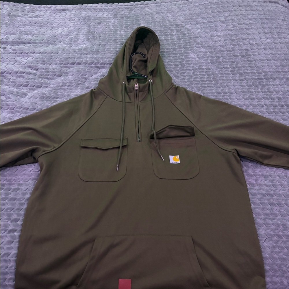 Carhartt Forest Green Zip-Up Hoodie
